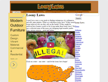 Tablet Screenshot of loonylaws.com